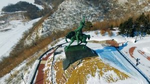 Памятник Салавату Юлаеву с высоты птичьего полета ͡͡๏̮͡๏