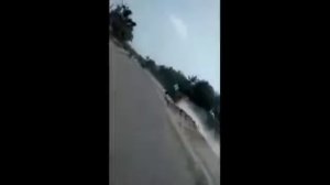 Безумная гонка двух автобусов с пассажирами попала на видео