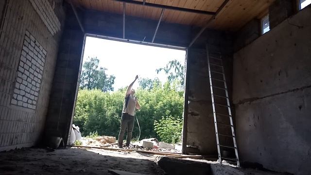 Подъёмно - поворотные ворота на рычагах смотреть онлайн