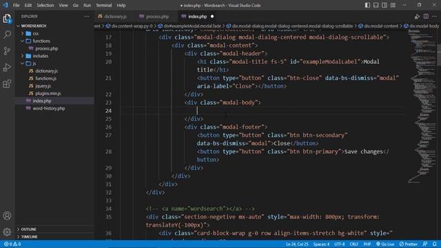 PHP Dictionary Web App: How to use Bootstrap Modal (POP UP) to display data from API смотреть онлайн