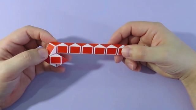 ЧЕРВЯК из змейки Рубика - схема сборки. Фигура № 62 смотреть онлайн