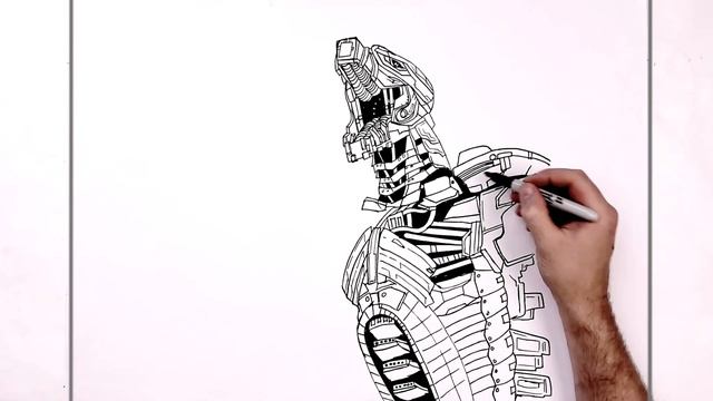 How To Draw Mechagodzilla (Atomic Breath) | Step By Step | Godzilla vs Kong смотреть онлайн