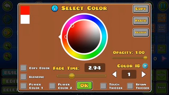 Как поменять фон во время прохождения уровня в редакторе Geometry Dash? смотреть онлайн