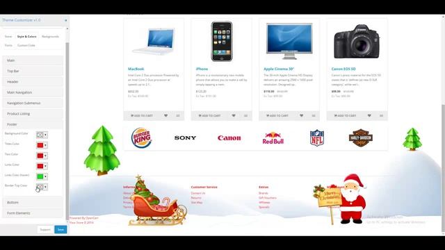 OpenCart Extension Theme Customizer Demo смотреть онлайн