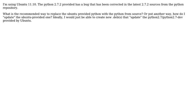 How to update ubuntu's python with latest version from source? смотреть онлайн
