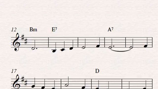 Free easy violin sheet music solo, Daisy Bell (Bicycle Built For Two) смотреть онлайн