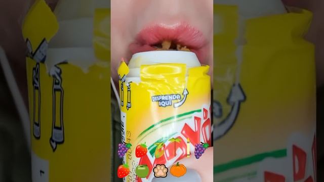 ASMR Satisfying Eating Emoji Food Challenge Gummy Fruit Jelly Fruit Palm Seeds Mukbang 먹방