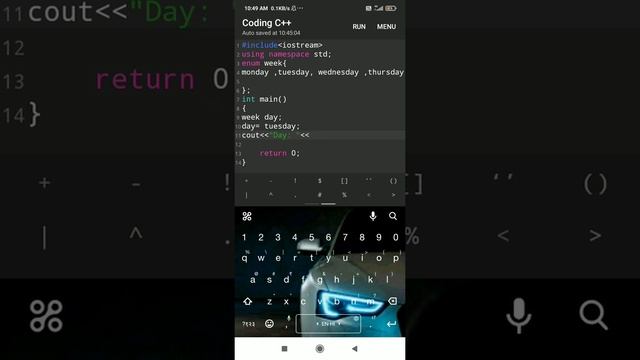 Simple C++ program of Enum смотреть онлайн