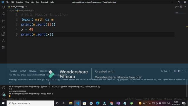 Python Programming, learning math module in python смотреть онлайн