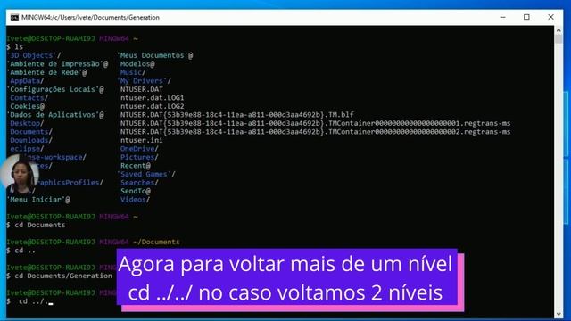 Como navegar entre diretórios e repositório no Git Bash смотреть онлайн