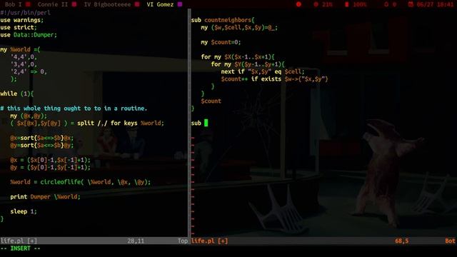 Conway's Game of Life Written in Perl: I frakk up enough to make it entertaining (maybe). смотреть онлайн