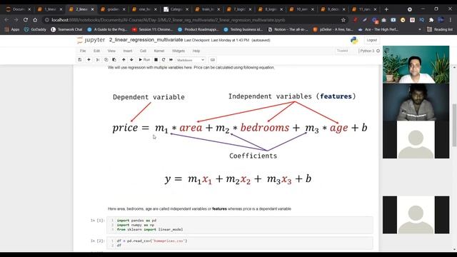 Machine Learning Tutorial Python: Linear Regression & Gradient Descent and Cost Function смотреть онлайн