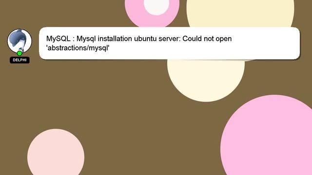 MySQL : Mysql installation ubuntu server: Could not open 'abstractions/mysql' смотреть онлайн
