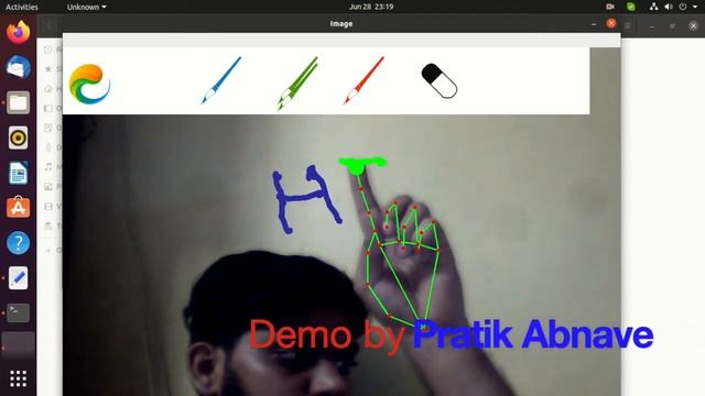 Python + OpenCV (Virtual Paint brush on air) смотреть онлайн