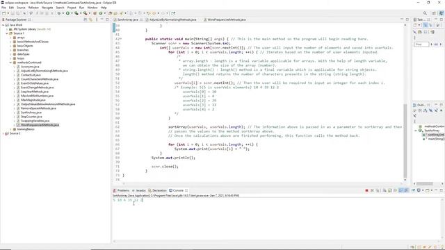 Java Lab: Sort An Array смотреть онлайн