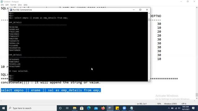 Oracle SQL PLSQL | session 8 | Sql Operators смотреть онлайн