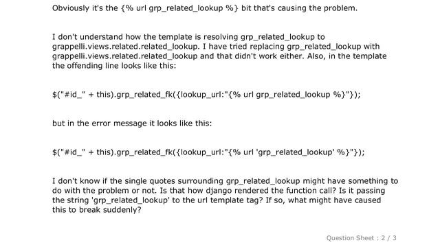 Django : Django-grappelli admin: No reverse match error смотреть онлайн
