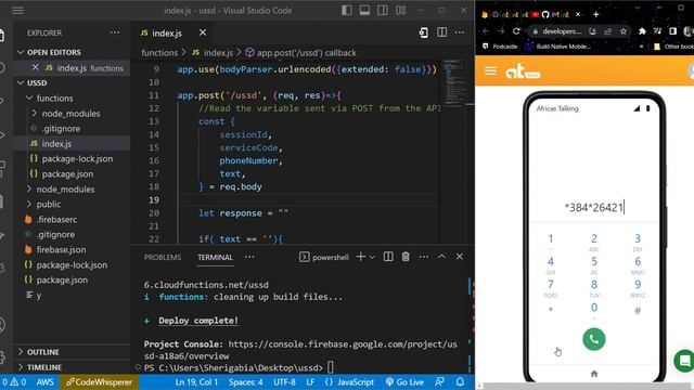 USSD Application with Firebase Cloud functions смотреть онлайн