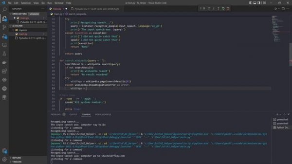Create your own AI Assistant | Python | 2022