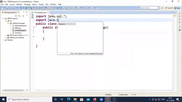 ResultSet MetaData смотреть онлайн