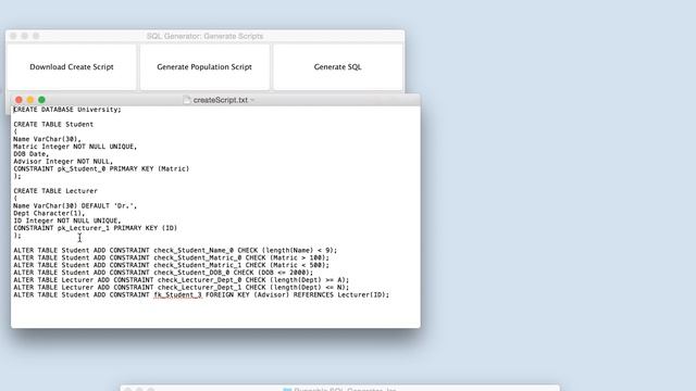 SQL Generator смотреть онлайн