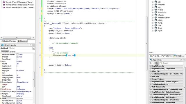 VCL C++ builder + MySQL SELECT смотреть онлайн