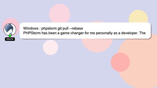 Windows : phpstorm git pull --rebase смотреть онлайн