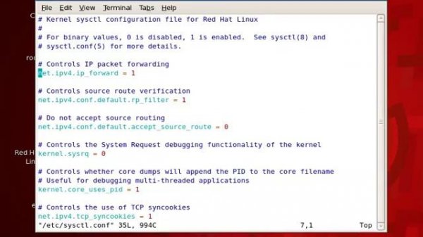 Linux to configure IP Forwarding