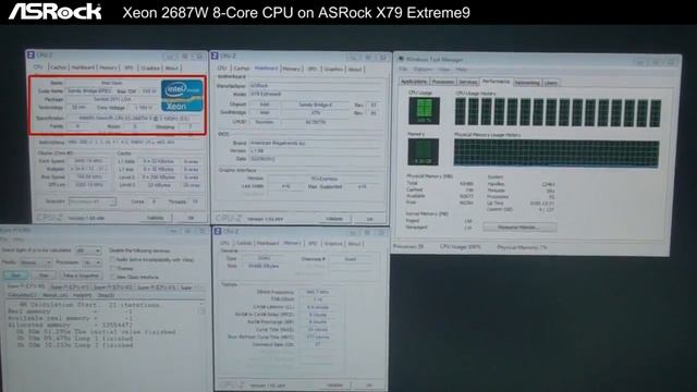 Xeon 2687W 8-Core CPU on ASRock X79 Extreme9 смотреть онлайн