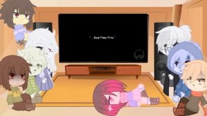 [Glitchtale react to villain Sans squad or B.T.T. vs Murder trio][enjoy ]