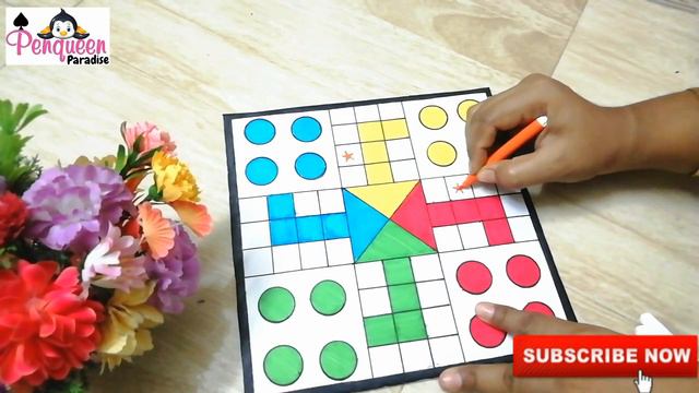 How to make LUDO Board Game with Dice and Tokens | Cardboard craft | Homemade Board games смотреть онлайн