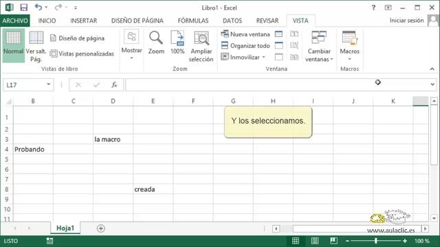 Curso de Excel 2013. 18. Crear una macro. смотреть онлайн