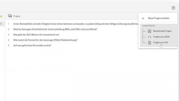 Excel-Import und -Export
