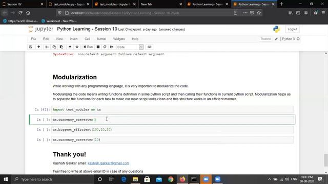 Python | Session 10 - Part 2 | User Defined Functions смотреть онлайн