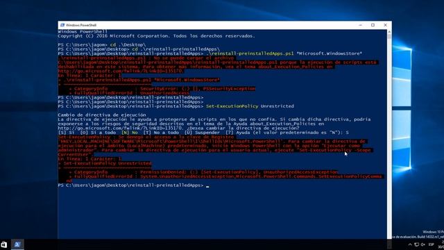 Habilitar ejecución de Scripts de PowerShell en Windows 10 смотреть онлайн