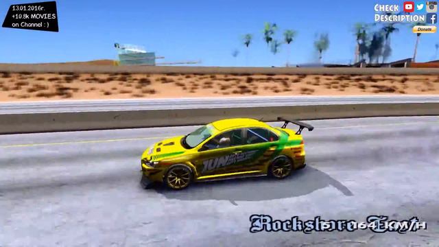 GTA San Andreas - Mitsubishi Lancer Evolution X Gymkhana EnRoMovies _REVIEW
