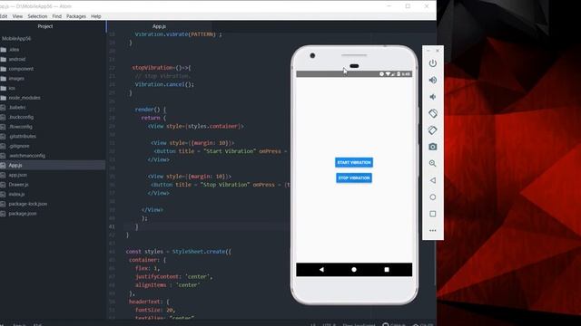 React Native Start Stop Device Vibration on Button Click Android Or iOS смотреть онлайн