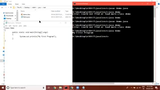 Java Basic part 1#compilation and Execute смотреть онлайн