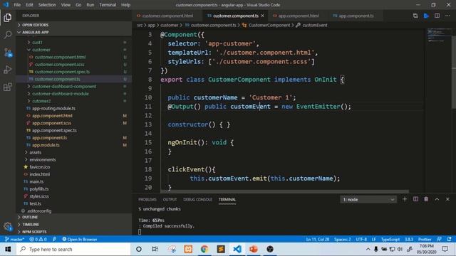 Angular- Component Interaction or Data Sharing from Child to Parent Component смотреть онлайн