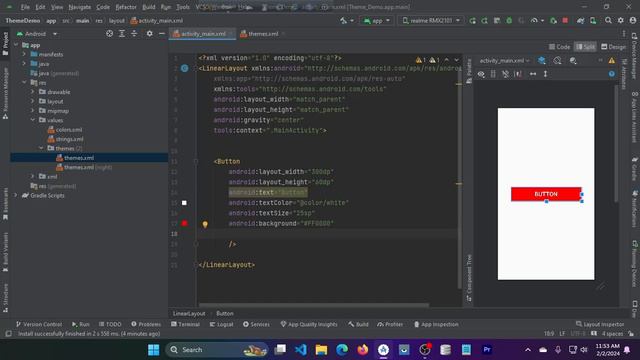 Button color not changing in latest Android Studio Java смотреть онлайн