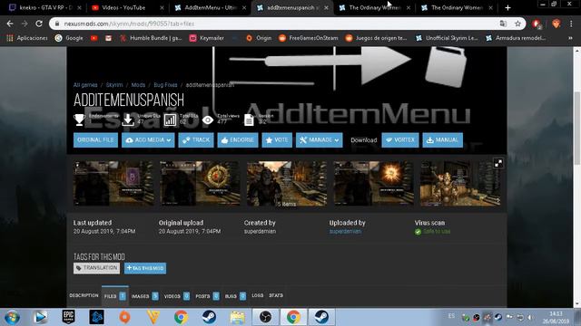 Mis Traducciones para Skyrim #1 ADDITEMENUSPANISH + THE ORDINARY WOMEN SPANISH смотреть онлайн