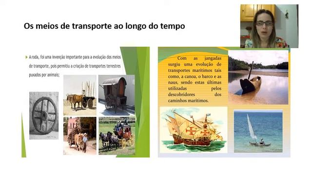 Transformações dos meios de transporte e de comunicação - professora Érica Haese смотреть онлайн