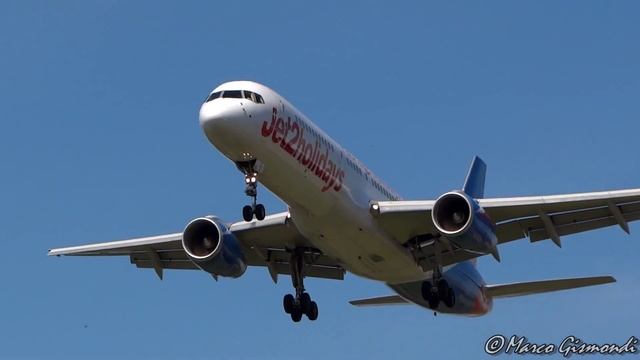 Jet 2 (holidays) 757-236 [G-LSAD] landing at Rome Fiumicino Airport смотреть онлайн
