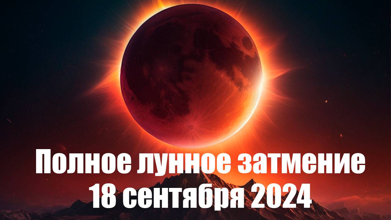 Полное лунное затмение 18 сентября 2024 года смотреть онлайн
