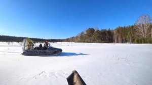 Аэролодка Берег 480 / Первые тесты бюджетной аэролодки с двигателем Хонда 110 л.с