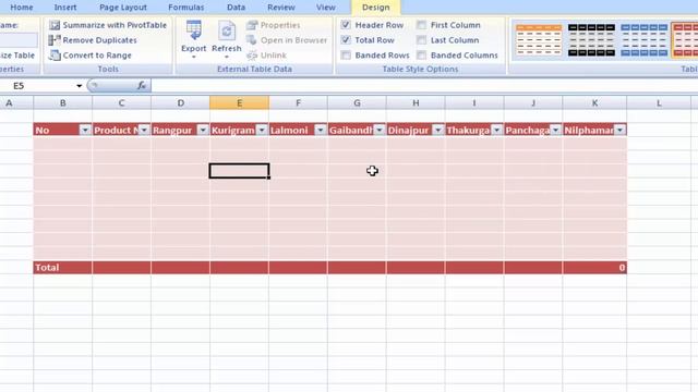 Format as Table in Ms Excel 2007 Part-01 VID# 17 смотреть онлайн