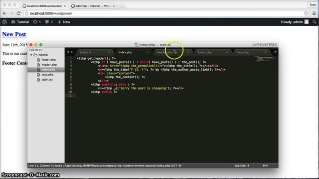 Wordpress Development Tutorial 5 Wordpress Header, Footer and Loop Files смотреть онлайн