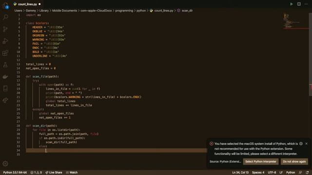 Python Automation | Python Count Lines in Files in Directory Colorful Console Output смотреть онлайн