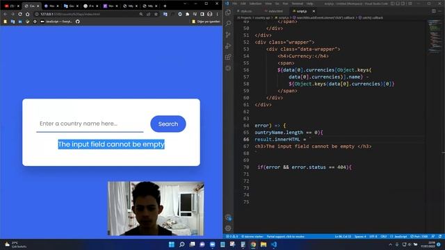 Country Guide Using Api - JavaScript смотреть онлайн