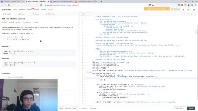 Terrible LeetCode in Kotlin: #658 Find K Closest Elements смотреть онлайн